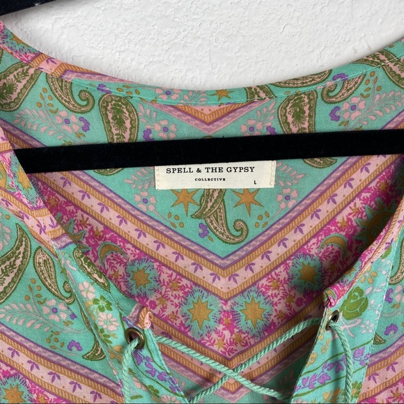 Spell & The Gypsy Collective City Lights Blouse L - Picture 6 of 11